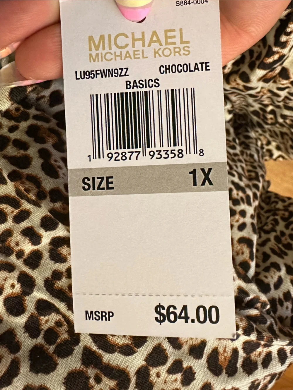 Michael Kors Leopard Print Blouse in Cream, Black, Brown